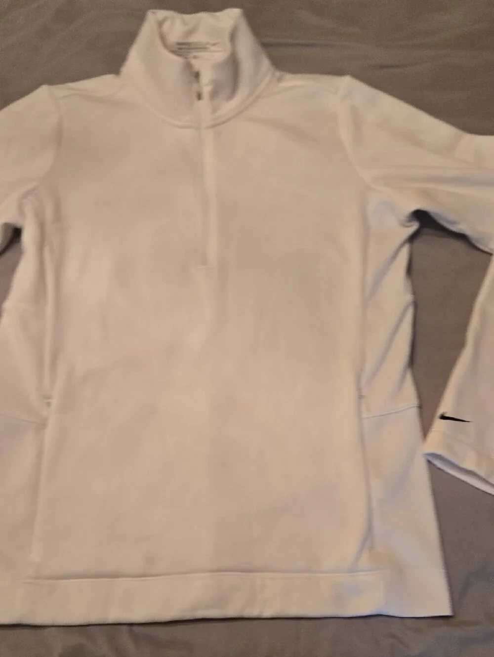 Nike Golf White Half-Zip Athletic Pullover